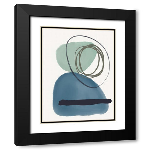 Shapes from the Sea Black Modern Wood Framed Art Print with Double Matting by Dundon, Denise