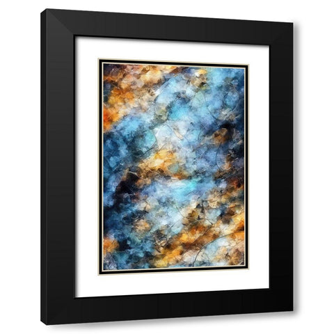 Locked in Stone Black Modern Wood Framed Art Print with Double Matting by Dundon, Denise