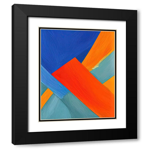 House of Cards Black Modern Wood Framed Art Print with Double Matting by Dundon, Denise