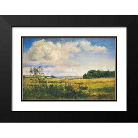 Sunlit Clouds Black Modern Wood Framed Art Print with Double Matting by Dundon, Denise