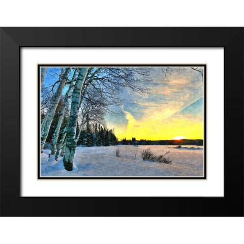 End of a Winter Day Black Modern Wood Framed Art Print with Double Matting by Dundon, Denise