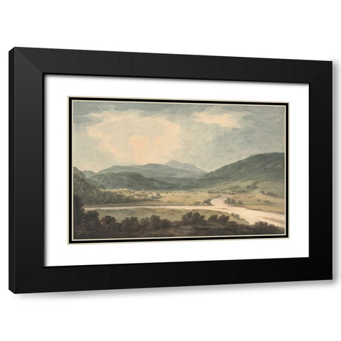 River Lands Black Modern Wood Framed Art Print with Double Matting by Dundon, Denise