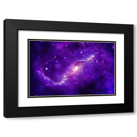 Spiral Arms Black Modern Wood Framed Art Print with Double Matting by Dundon, Denise