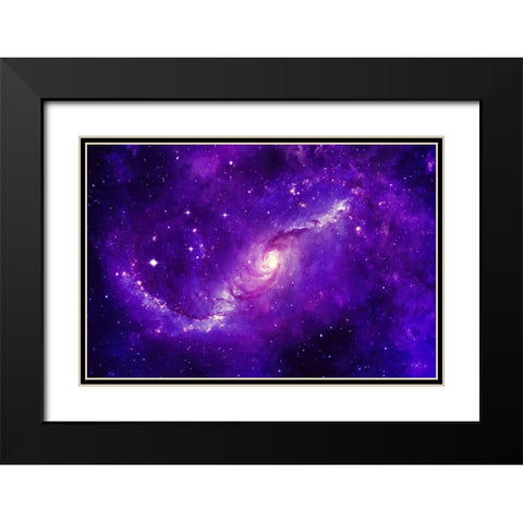 Spiral Arms Black Modern Wood Framed Art Print with Double Matting by Dundon, Denise