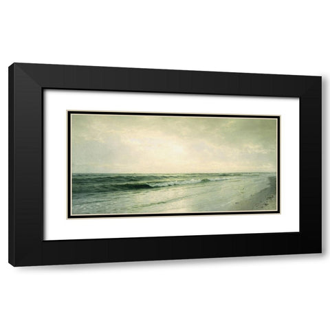 Quiet Seascape Black Modern Wood Framed Art Print with Double Matting by Dundon, Denise