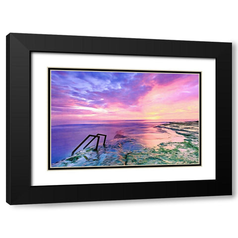 Fair Skies and Calm Sea Black Modern Wood Framed Art Print with Double Matting by Dundon, Denise