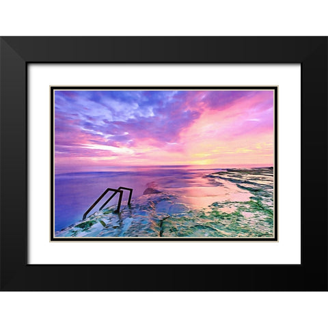 Fair Skies and Calm Sea Black Modern Wood Framed Art Print with Double Matting by Dundon, Denise