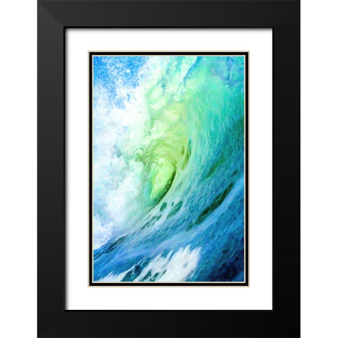 Surfs Up Black Modern Wood Framed Art Print with Double Matting by Dundon, Denise