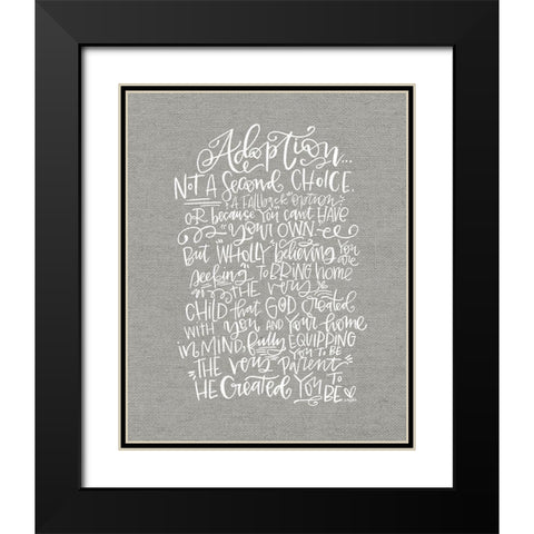 Adoption Black Modern Wood Framed Art Print with Double Matting by Wieners, Valerie