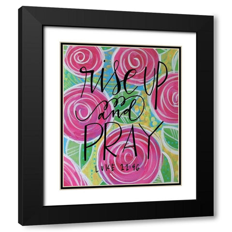 Rise Up Black Modern Wood Framed Art Print with Double Matting by Wieners, Valerie