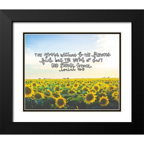 Flowers Fade Black Modern Wood Framed Art Print with Double Matting by Wieners, Valerie