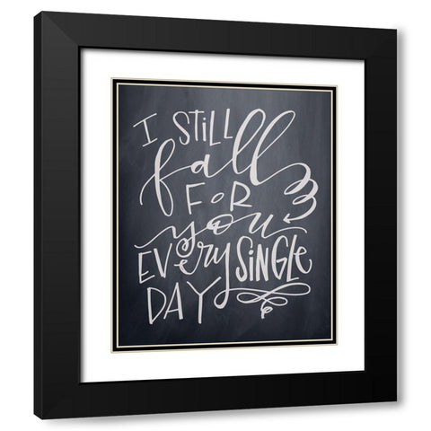 I Still Fall Black Modern Wood Framed Art Print with Double Matting by Wieners, Valerie