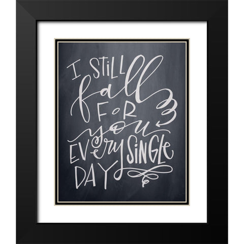 I Still Fall Black Modern Wood Framed Art Print with Double Matting by Wieners, Valerie