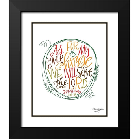 As For Me Color Black Modern Wood Framed Art Print with Double Matting by Wieners, Valerie