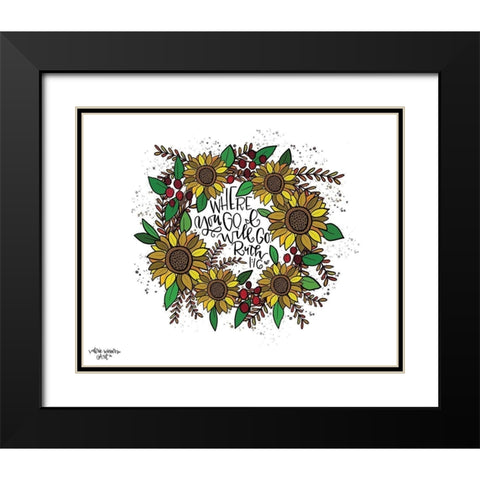 Where You Go Black Modern Wood Framed Art Print with Double Matting by Wieners, Valerie
