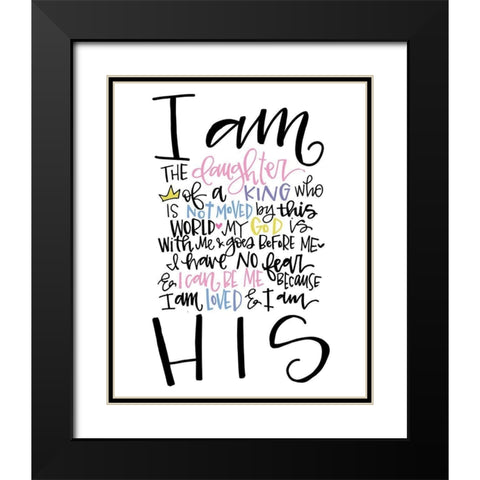 I am the Daughter Black Modern Wood Framed Art Print with Double Matting by Wieners, Valerie