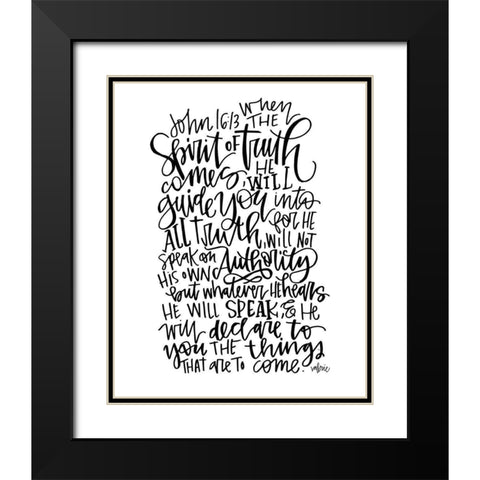 Spirit of Truth BW Black Modern Wood Framed Art Print with Double Matting by Wieners, Valerie