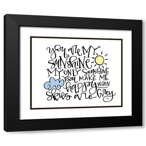 Sunshine Black Modern Wood Framed Art Print with Double Matting by Wieners, Valerie