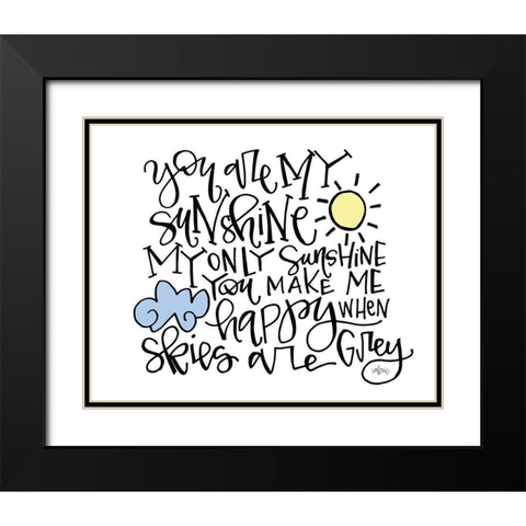 Sunshine Black Modern Wood Framed Art Print with Double Matting by Wieners, Valerie