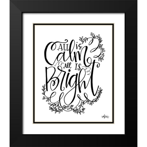 All is Calm Black Modern Wood Framed Art Print with Double Matting by Wieners, Valerie