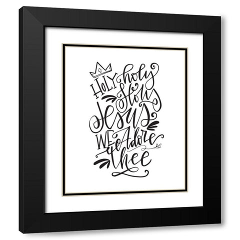 Holy Night Black Modern Wood Framed Art Print with Double Matting by Wieners, Valerie