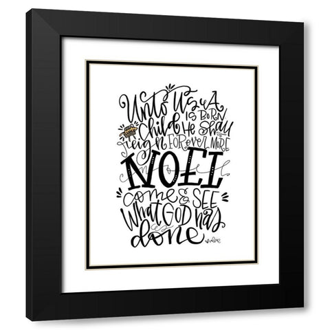 Noel Black Modern Wood Framed Art Print with Double Matting by Wieners, Valerie