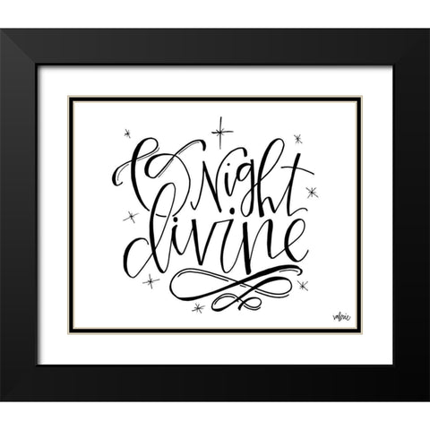 O Night Divine Black Modern Wood Framed Art Print with Double Matting by Wieners, Valerie