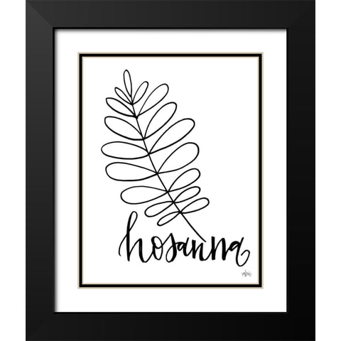 Hosanna Black Modern Wood Framed Art Print with Double Matting by Wieners, Valerie