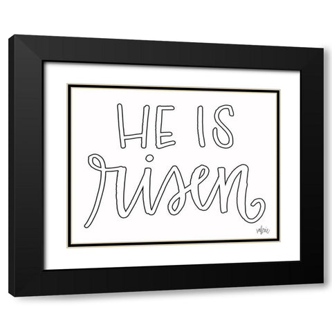 He is Risen Black Modern Wood Framed Art Print with Double Matting by Wieners, Valerie