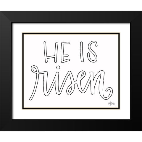 He is Risen Black Modern Wood Framed Art Print with Double Matting by Wieners, Valerie