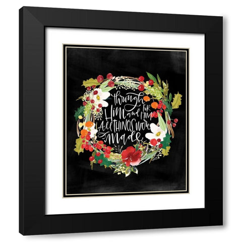 All Things Were Made Black Modern Wood Framed Art Print with Double Matting by Wieners, Valerie