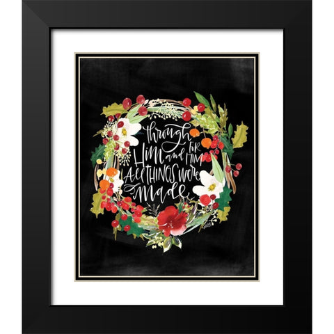 All Things Were Made Black Modern Wood Framed Art Print with Double Matting by Wieners, Valerie