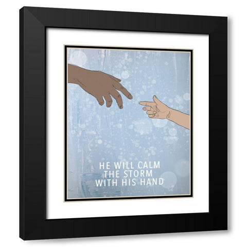Calm the Storm Black Modern Wood Framed Art Print with Double Matting by Wieners, Valerie