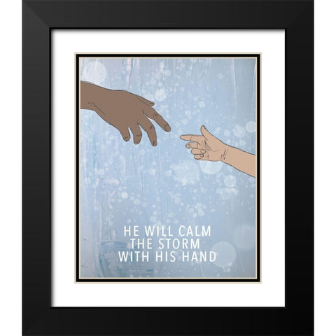 Calm the Storm Black Modern Wood Framed Art Print with Double Matting by Wieners, Valerie