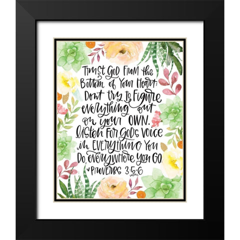 Trust in the Lord Black Modern Wood Framed Art Print with Double Matting by Wieners, Valerie