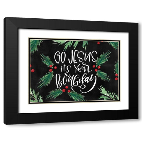 Go Jesus Black Modern Wood Framed Art Print with Double Matting by Wieners, Valerie