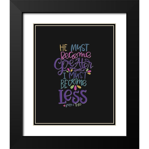 Become Greater Black Modern Wood Framed Art Print with Double Matting by Wieners, Valerie