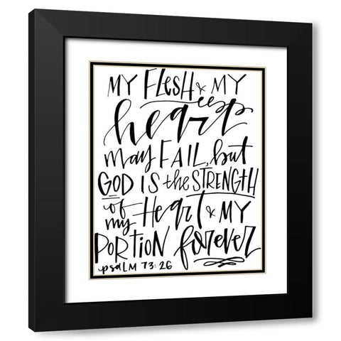Strength of My Heart Black Modern Wood Framed Art Print with Double Matting by Wieners, Valerie