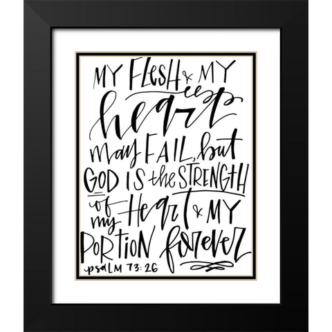 Strength of My Heart Black Modern Wood Framed Art Print with Double Matting by Wieners, Valerie