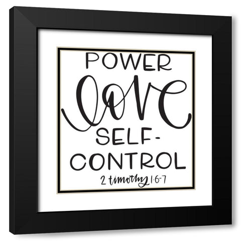 Power of Love Black Modern Wood Framed Art Print with Double Matting by Wieners, Valerie