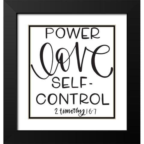 Power of Love Black Modern Wood Framed Art Print with Double Matting by Wieners, Valerie