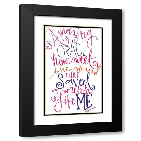 Amazing Grace Black Modern Wood Framed Art Print with Double Matting by Wieners, Valerie