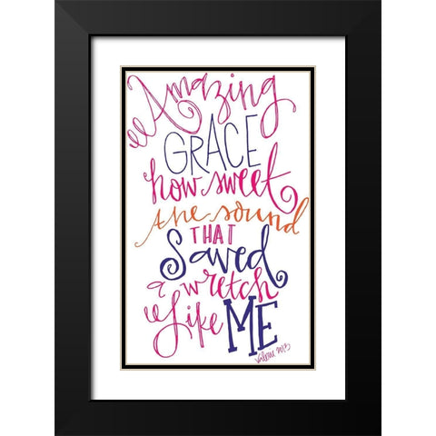 Amazing Grace Black Modern Wood Framed Art Print with Double Matting by Wieners, Valerie