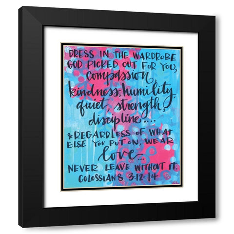 Dress in the Wardrobe Black Modern Wood Framed Art Print with Double Matting by Wieners, Valerie