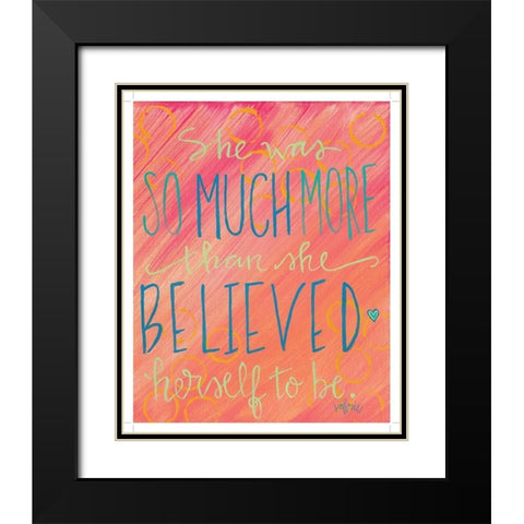 She Was So Much More Black Modern Wood Framed Art Print with Double Matting by Wieners, Valerie