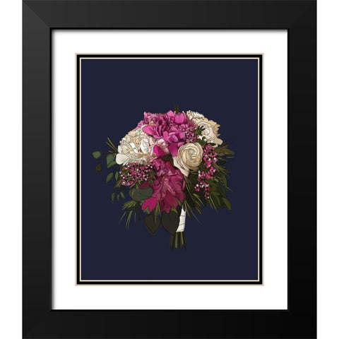 Bouquet II Black Modern Wood Framed Art Print with Double Matting by Wieners, Valerie