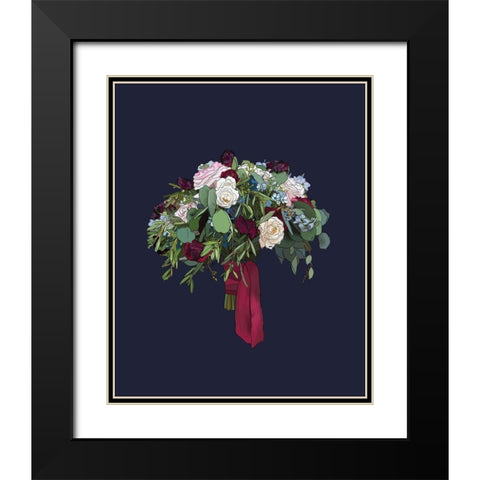Bouquet III Black Modern Wood Framed Art Print with Double Matting by Wieners, Valerie