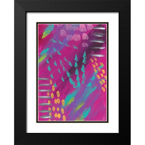 Abstract II Black Modern Wood Framed Art Print with Double Matting by Wieners, Valerie