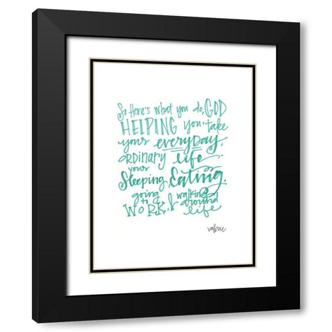 Heres What Black Modern Wood Framed Art Print with Double Matting by Wieners, Valerie