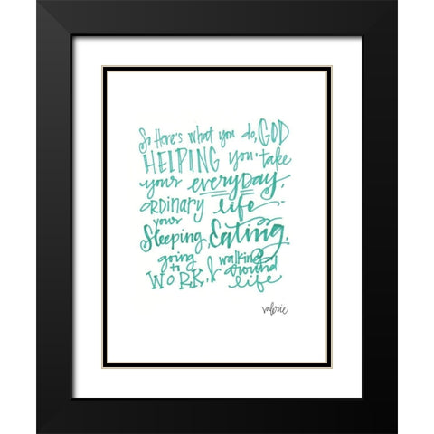 Heres What Black Modern Wood Framed Art Print with Double Matting by Wieners, Valerie